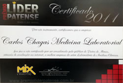 Prêmio Líder Patense 2011 - Carlos Chagas Medicina Laboratorial